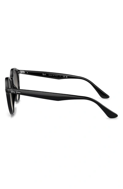 Ray Ban Highstreet 51mm Round Sunglasses In Black