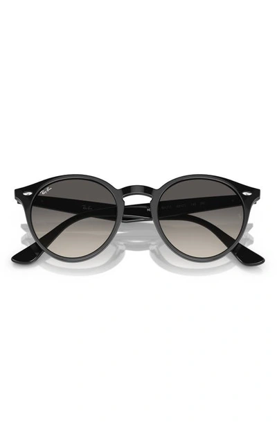 Ray Ban Highstreet 51mm Round Sunglasses In Black