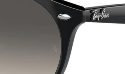 Ray Ban Highstreet 51mm Round Sunglasses In Black