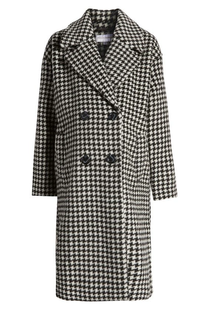 Shop Emilia George Kimberly Cool Houndstooth Double Breasted Wool Maternity Coat In Gingham