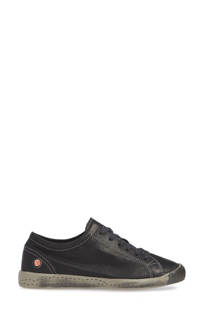 Shop Softinos By Fly London Isla Sneaker In Black Smooth Leather