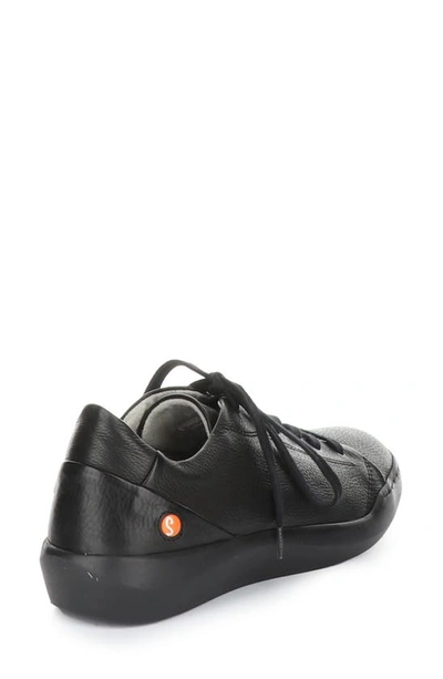 Shop Softinos By Fly London Bauk Sneaker In Black Smooth Leather
