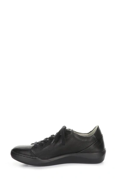 Shop Softinos By Fly London Bauk Sneaker In Black Smooth Leather