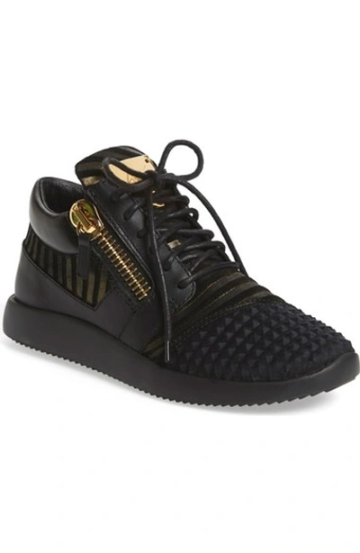 Shop Giuseppe Zanotti Side Zip Sneaker (women) In Black Suede
