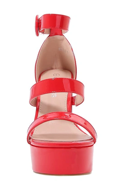 Shop Berness Kelly Platform Sandal In Red