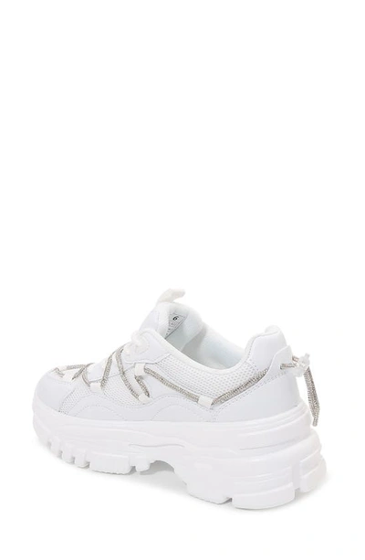 Shop Berness Paola Metallic Sneaker In White