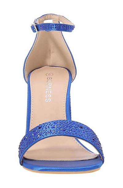 Berness Prairie Block Heel Sandal In Blue