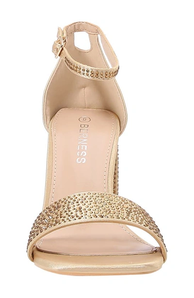 Berness Prairie Block Heel Sandal In Gold