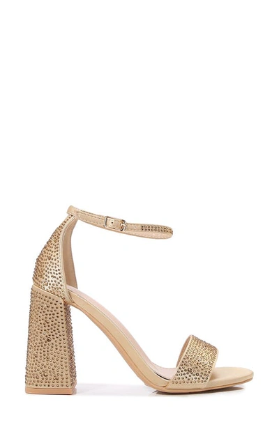 Berness Prairie Block Heel Sandal In Gold