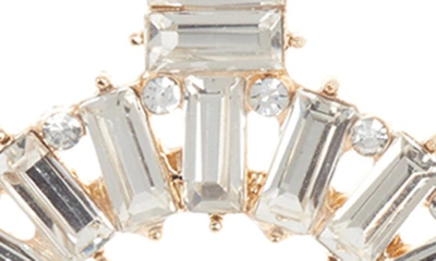 Shop Cara Baguette Crystal Frontal Hoop Drop Earrings