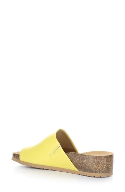 Bos. & Co. Lux Slide Sandal In Lemon Nappa