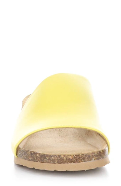 Bos. & Co. Lux Slide Sandal In Lemon Nappa