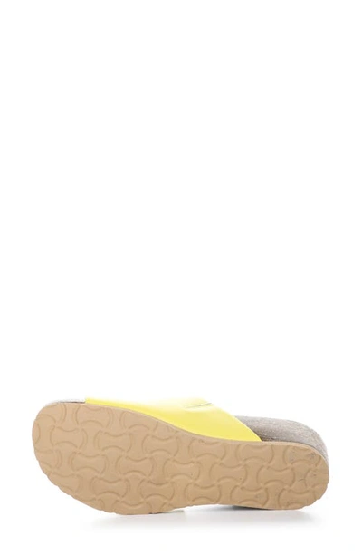 Bos. & Co. Lux Slide Sandal In Lemon Nappa