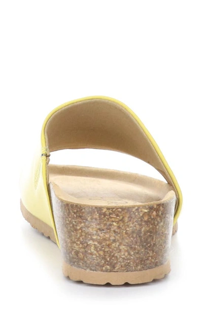 Bos. & Co. Lux Slide Sandal In Lemon Nappa