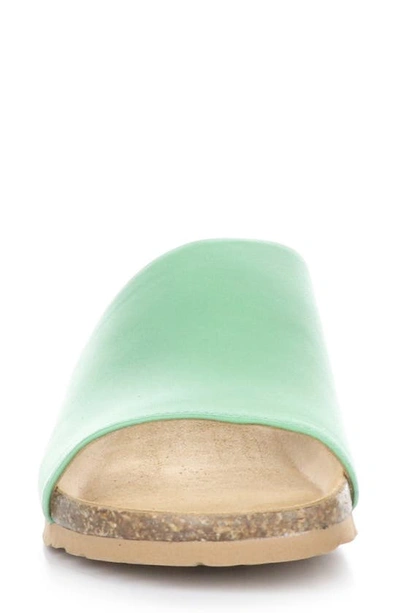 Shop Bos. & Co. Lux Slide Sandal In Mint Nappa