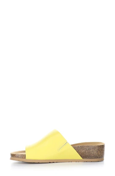 Shop Bos. & Co. Lux Slide Sandal In Lemon Nappa
