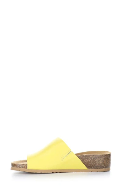 Bos. & Co. Lux Slide Sandal In Lemon Nappa