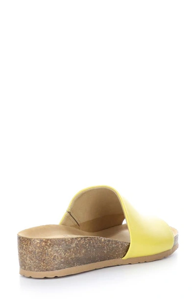 Bos. & Co. Lux Slide Sandal In Lemon Nappa