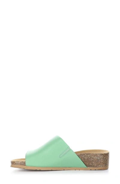 Shop Bos. & Co. Lux Slide Sandal In Mint Nappa