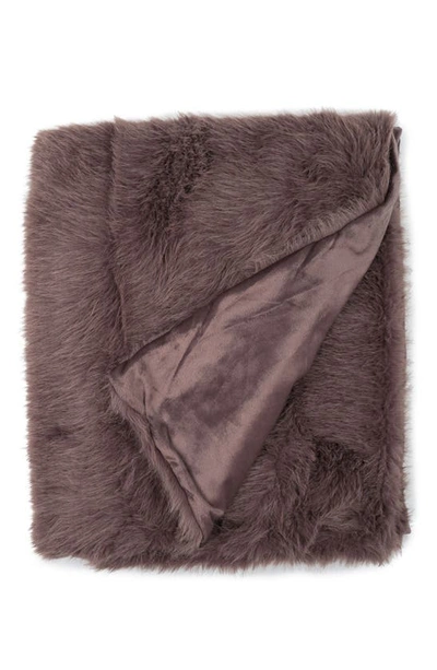 Shop Northpoint Luxe Faux Fur Throw In Sable