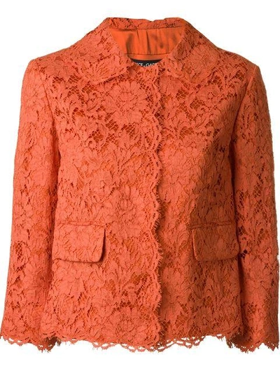 Shop Dolce & Gabbana Floral Lace Jacket