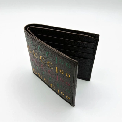 Gucci 100 Centennial Men's Brown Leather Bifold Wallet In Brown