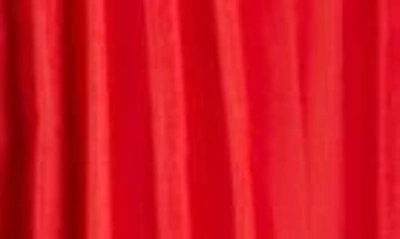 Moon River Strapless Pleated Midi Dress In Red
