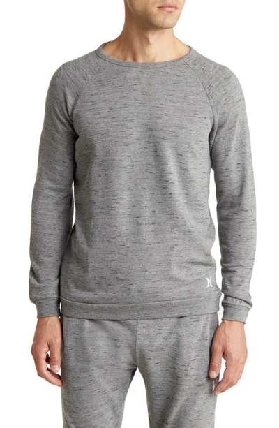 Shop Hurley Raglan Lounge Sweatshirt In Medium Grey