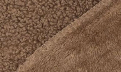Shop Northpoint Solid Faux Fur & Faux Shearling Throw In Coriander