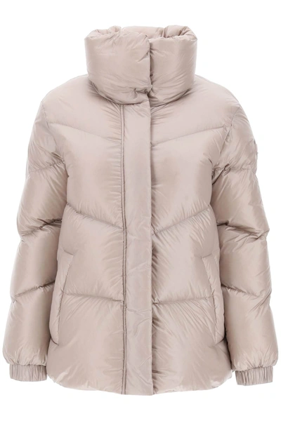 Shop Woolrich Aliquippa Quilted Puffer Jacket In Beige