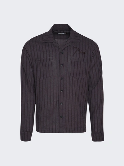 Shop Rhude Slate Stripe Shirt In Grey