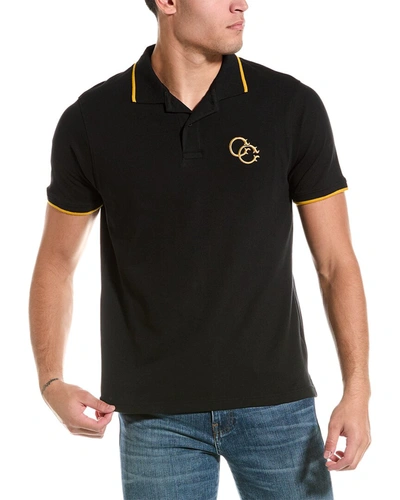 Shop Cavalli Class Logo Polo Shirt In Black