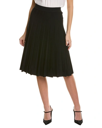 Shop Yal New York Pleated Midi Skirt In Black