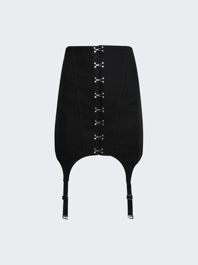 Shop Dion Lee Corset Gathered Skirt In Black