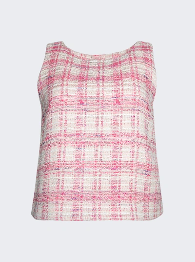 Shop Lisa Marie Fernandez Sleeveless Jacquard Top In Pink