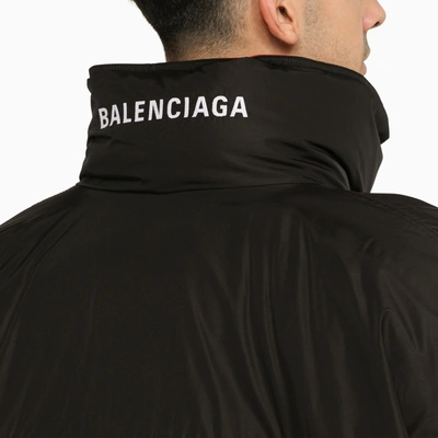 Shop Balenciaga Black Nylon Wrap Parka
