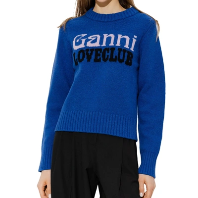 Shop Ganni Logo Sweater