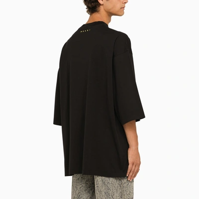 Shop Marni Black Oversize Crew Neck T Shirt