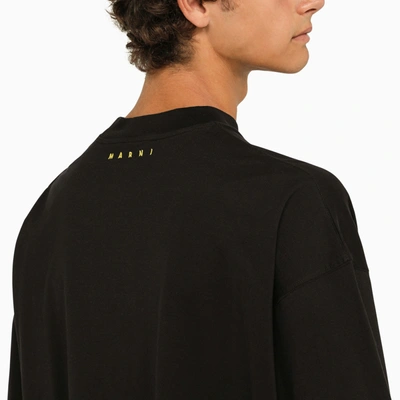 Shop Marni Black Oversize Crew Neck T Shirt