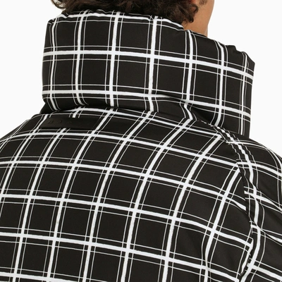 Shop Marni Black/white Check Oversize Down Jacket