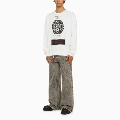 Shop Marni White Crewneck Sweatshirt With Print