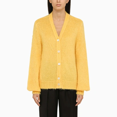 Shop Marni Yellow Knitted Cardigan