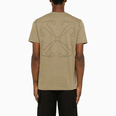 Shop Off-white Off White™ Beige T Shirt With Print
