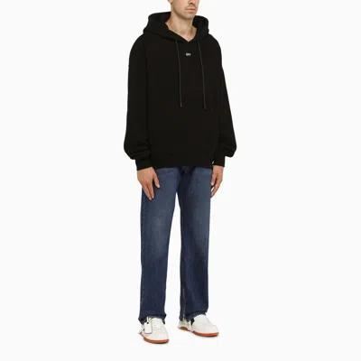 Shop Off-white Off White™ Black Hoodie With Logo