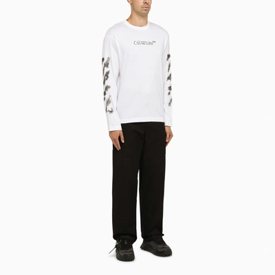 Shop Off-white Off White™ White Long Sleeved T Shirt