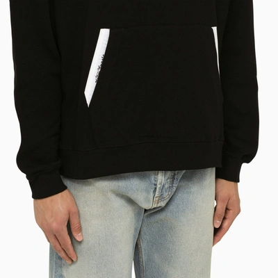Shop Palm Angels Black Hoodie Withe Pockets