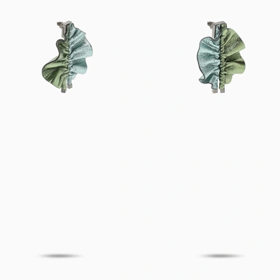 Shop So-le Studio So Le Studio Jade Green Metallic Minialie Earrings
