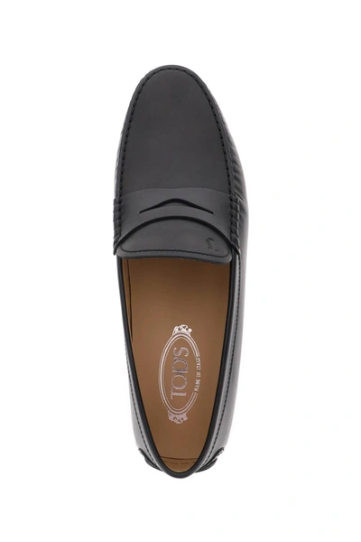 Shop Tod's Leather Gommino Driver Loafers