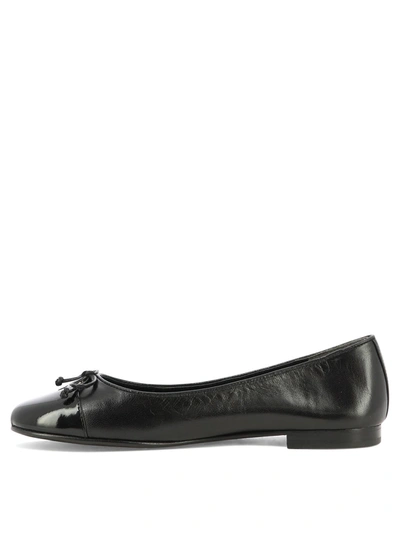 Tory Burch Cap Toe Ballerinas In Black