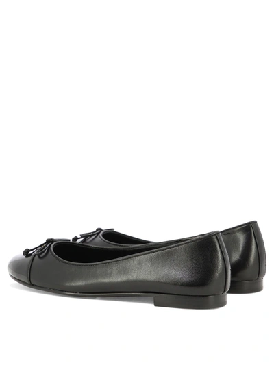 Tory Burch Cap Toe Ballerinas In Black